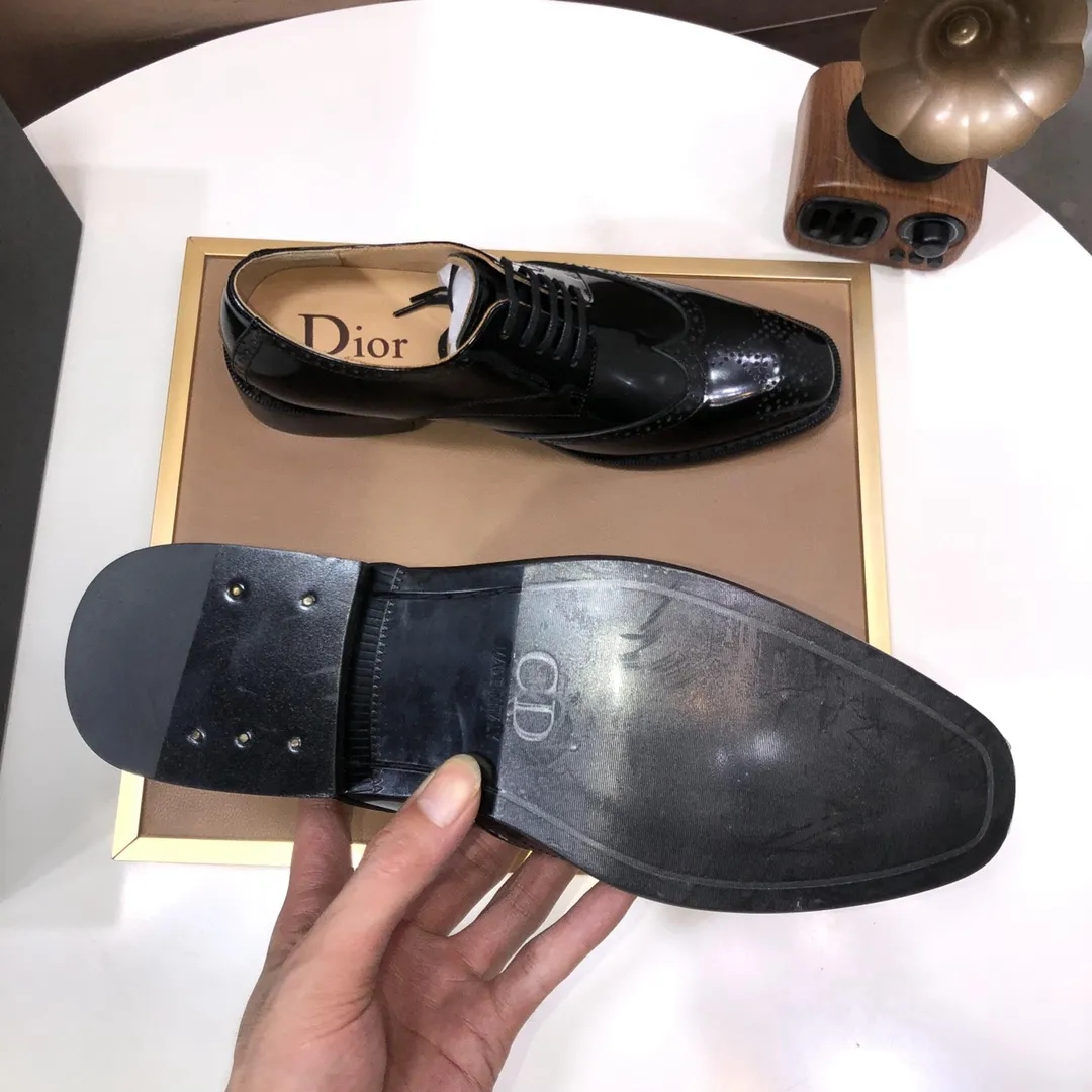 Men's shoes 💰640💰[Dior] (water-dyed cowhide lining) Dior original 1:1 high quality factory, imported original materials, imported version of raw cowhide, water-dyed cowhide lining, original TPU outsole, code number: 38-44